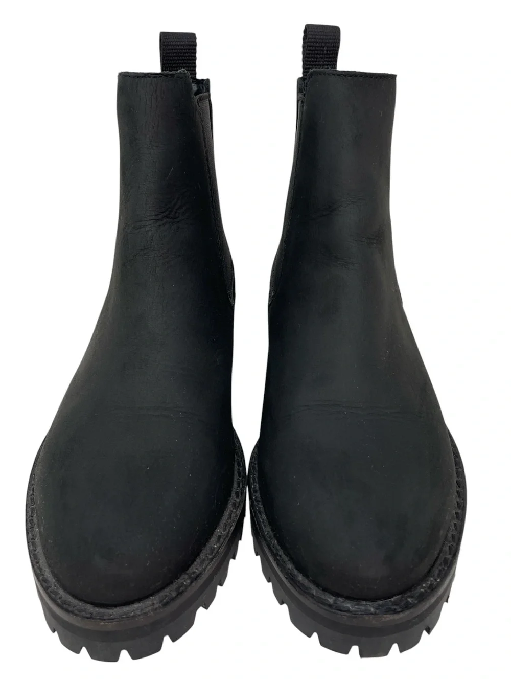 THURSDAY BOOT CO Ankle Booties Black Leather Chelsea Lug Sole Boots Size 5